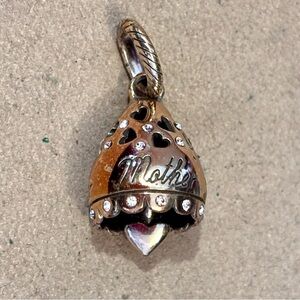 🆕Listing 🆕 Brighton Mother Bell charm Rose-gold tint w crystals & hearts Retired